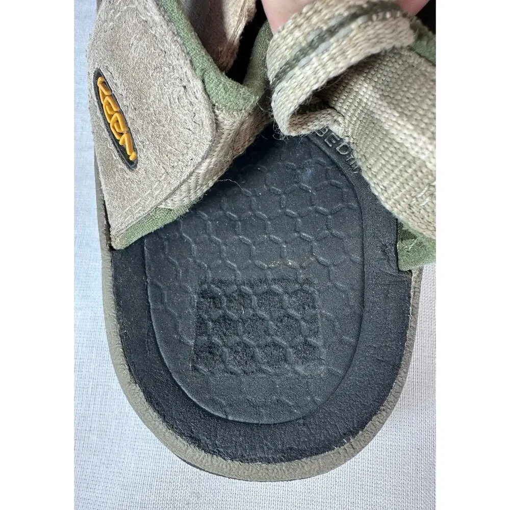 Keen Newport H2 Men's 8 Suede Beige & Green Water Shoes Outdoor Hiking Neutral
